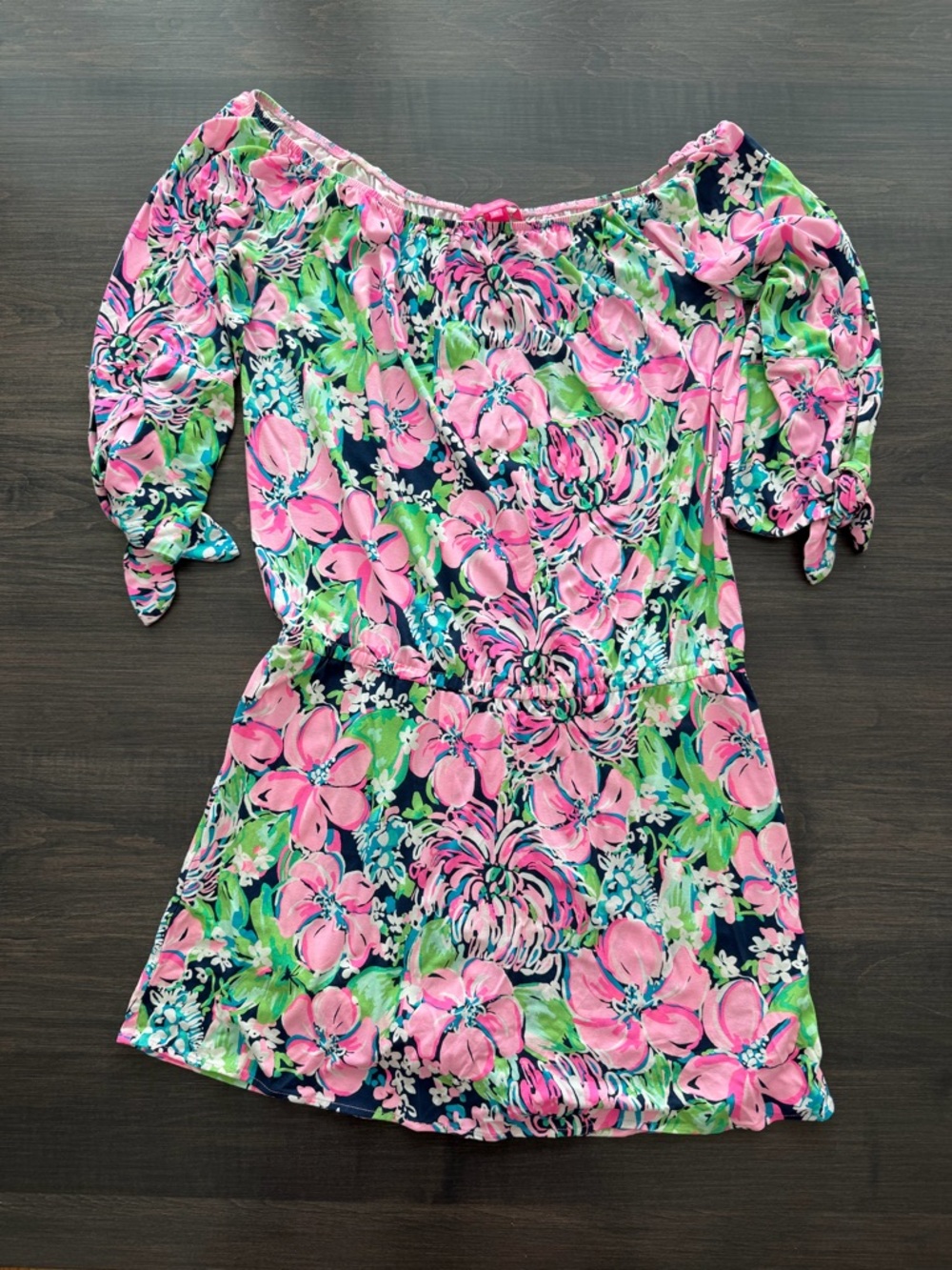 Lilly Pulitzer Pink & Navy Floral Romper